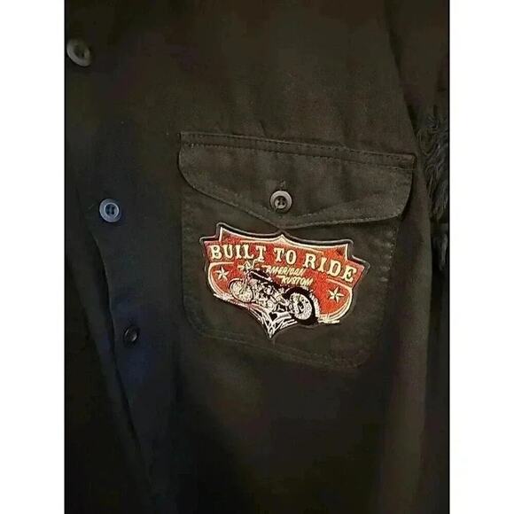 Vintage Built to Ride American Kustom Biker Vest Sleeveless Sz XL Excellent CR1 - Picture 3 of 10